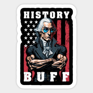 History Buff Funny George Washington Sticker